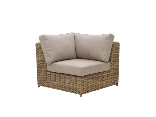 Brafab Glendon Lounge Eckmodul 102x102x85cm, Rustic-Beige, inkl. Auflagen