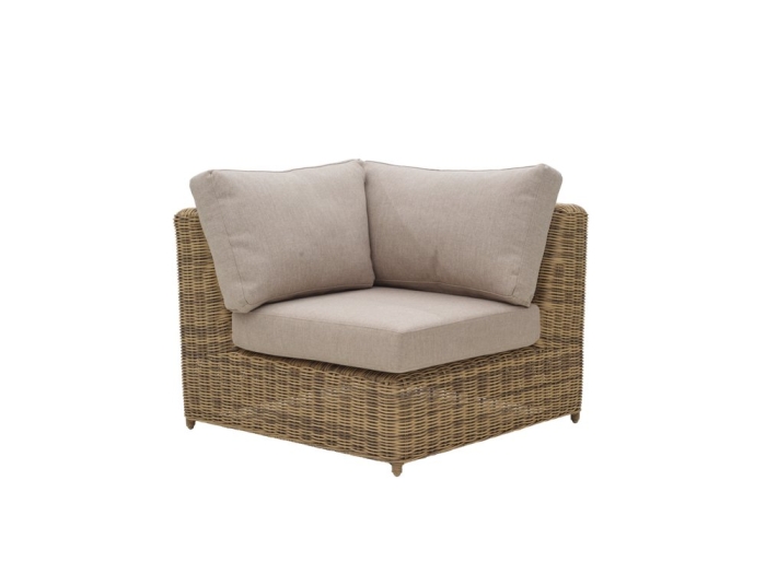 Brafab Glendon Lounge Eckmodul 102x102x85cm, Rustic-Beige, inkl. Auflagen