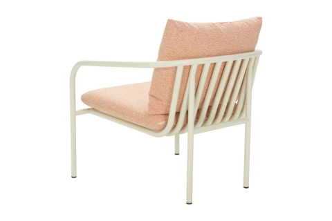 Brafab Bendt Sessel, Pearl White-Teddy Orange, inkl. Kissen