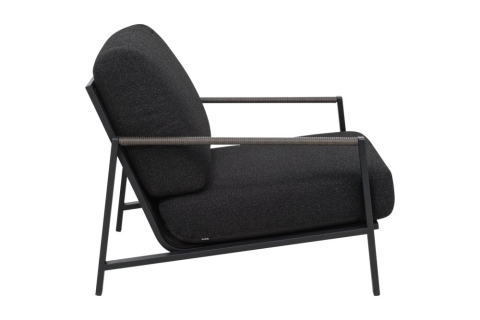 Brafab Lyra Sessel, Schwarz-Teddy Black, inkl. Kissen