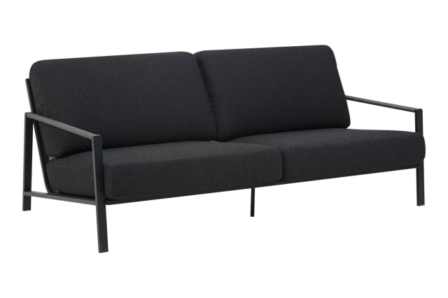 Brafab Lyra 2,5-Sitzer-Sofa, Schwarz-Teddy Black
