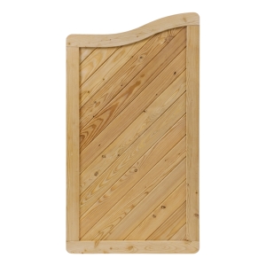 Massivzaun Privora L&auml;rche natur Schweifbogen 90x165-150cm geschlossen