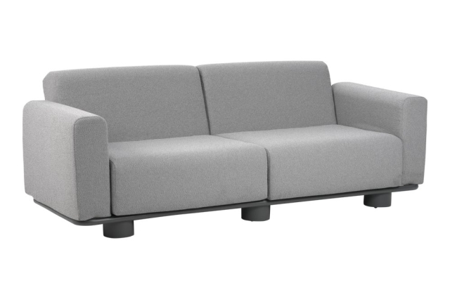 Brafab Bolster 2,5-Sitzer Sofa, Anthrazit-Teddy Grey