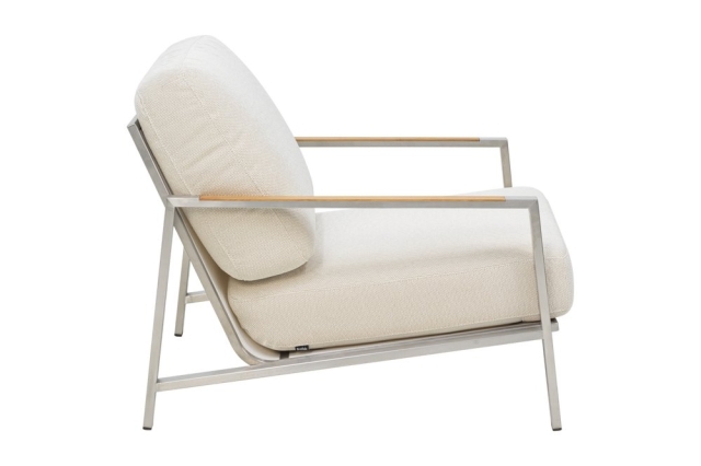 Brafab Naos Sessel, Stainless Steel-Dot Beige