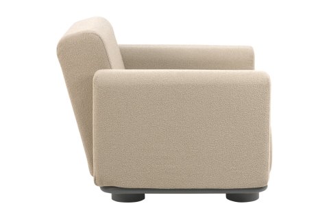 Brafab Bolster Sessel, Anthrazit-Teddy Beige, inkl. Kissen