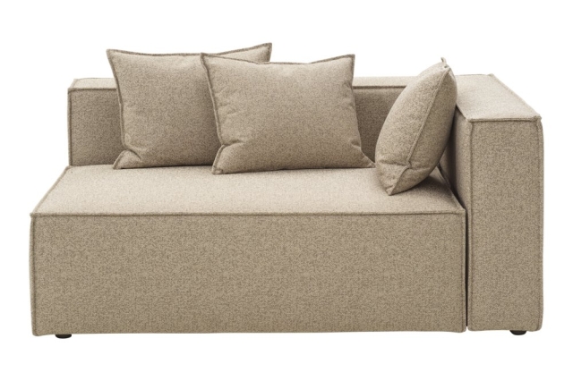 Brafab Muki Sofa-Abschlusselement links 140x100x75cm, Light Taupe