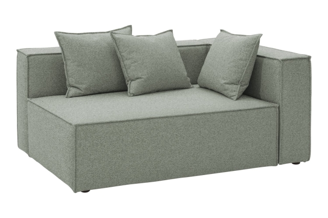Brafab Muki Sofa-Abschlusselement links, 140x100x75cm Sea Green