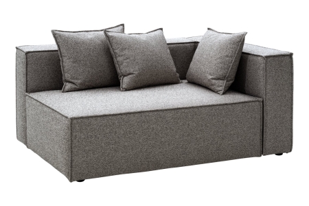 Brafab Muki Sofa-Abschlusselement links Smokey Grey 140x100x75cm