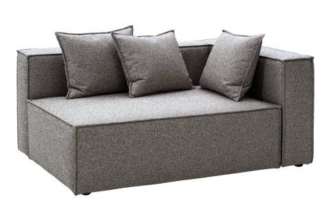 Brafab Muki Sofa-Abschlusselement links Smokey Grey 140x100x75cm