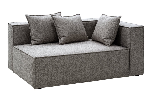 Brafab Muki Sofa-Abschlusselement links Smokey Grey 140x100x75cm