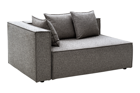 Brafab Muki Sofa-Abschlusselement rechts, Smokey Grey 140x100x75cm