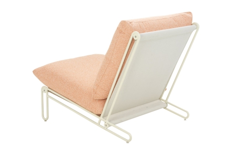 Brafab Blixt Loungesessel, Pearl White-Teddy Orange