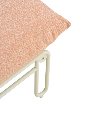 Brafab Blixt Loungesessel, Pearl White-Teddy Orange