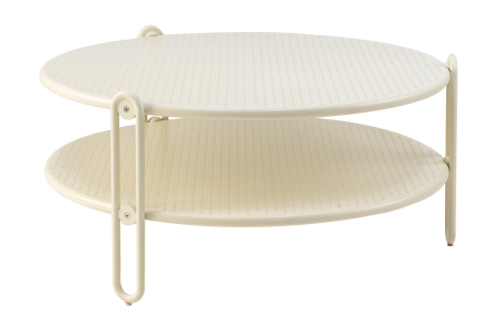 Brafab Blixt Loungetisch Aluminium, Pearl White, 85cm