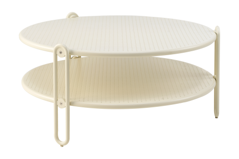 Brafab Blixt Loungetisch Aluminium, Pearl White, 85cm