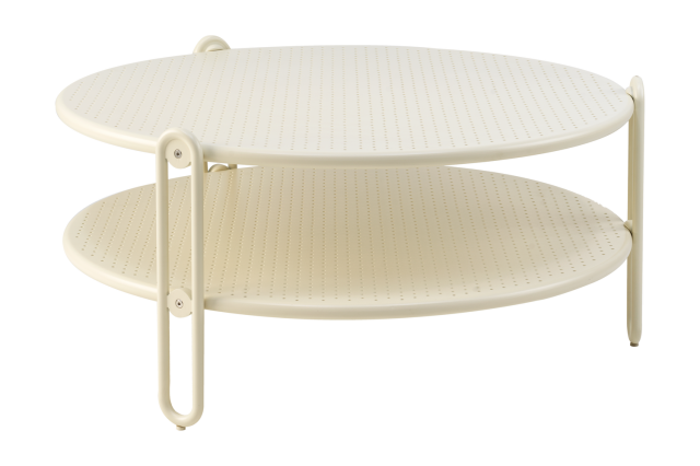 Brafab Blixt Loungetisch Aluminium, Pearl White, 85cm