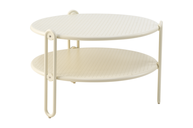 Brafab Blixt Loungetisch Aluminium, Pearl White, 65cm