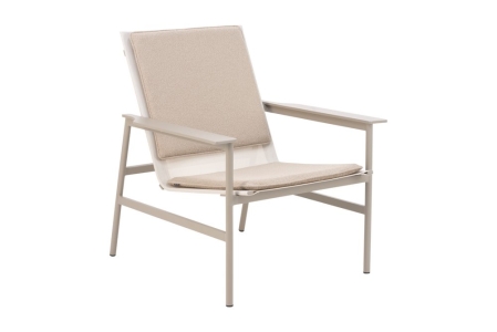 Brafab Soro Loungesessel, Khaki-Teddy Beige, inkl. Kissen