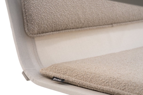 Brafab Soro Loungesessel, Khaki-Teddy Beige, inkl. Kissen