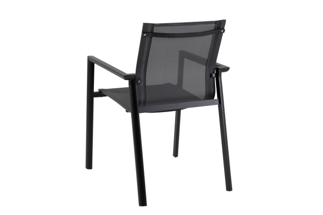 Brafab Delia Diningsessel, Aluminium Schwarz, stapelbar