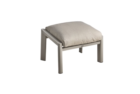 Brafab Slide Fu&szlig;hocker, Aluminium, Khaki-Tawny, inkl. Kissen