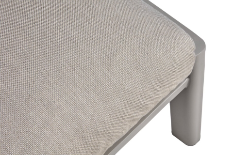 Brafab Slide Fu&szlig;hocker, Aluminium, Khaki-Tawny, inkl. Kissen