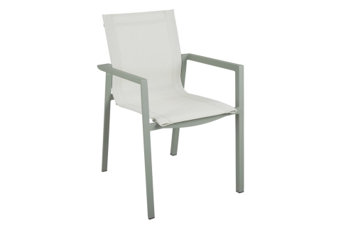 Brafab Delia Diningsessel, Dustygreen-Offwhite, stapelbar