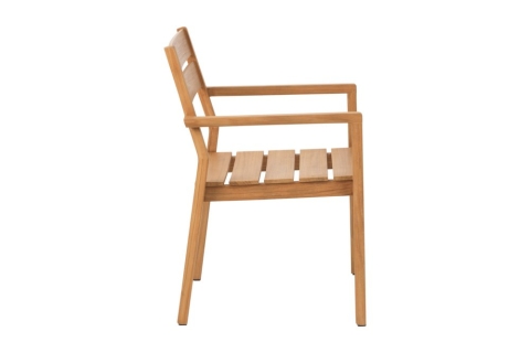 Brafab Delia Diningsessel, Teakholz Natur, stapelbar