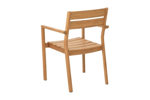 Brafab Delia Diningsessel, Teakholz Natur, stapelbar