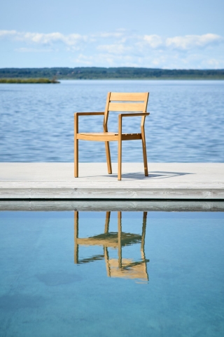 Brafab Delia Diningsessel, Teakholz Natur, stapelbar