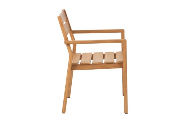 Brafab Delia Diningsessel, Teakholz Natur, stapelbar