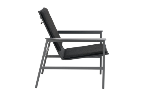 Brafab Soro Sessel, Anthrazit-Teddy Black, inkl. Kissen