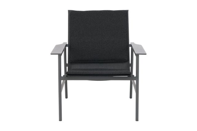 Brafab Soro Sessel, Anthrazit-Teddy Black, inkl. Kissen