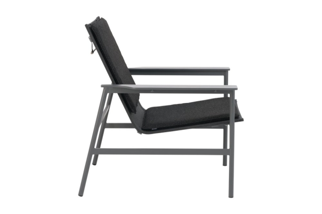 Brafab Soro Sessel, Anthrazit-Teddy Black, inkl. Kissen