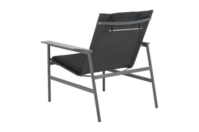 Brafab Soro Sessel, Anthrazit-Teddy Black, inkl. Kissen