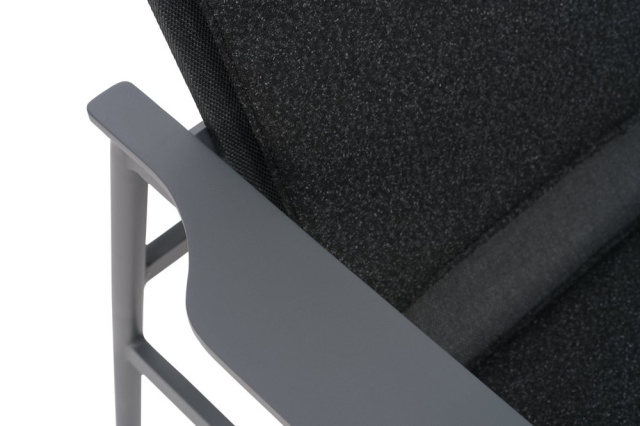 Brafab Soro Sessel, Anthrazit-Teddy Black, inkl. Kissen