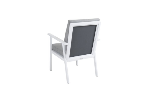 Brafab Samvaro Diningsessel, Aluminium Wei&szlig;-Pearl Grey