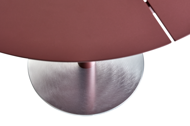 Brafab Peace Cafe-Tisch rund 80cm, Aluminium-Stahl Zin Red