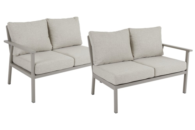 Brafab Samvaro High Sofa-Abschlusselement-Set Khaki-Sand 120x82x94cm
