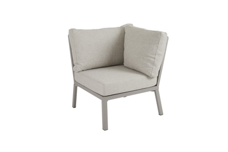 Brafab Samvaro High Eckmodul 79x79x94cm, Khaki-Sand, inkl. Kissen