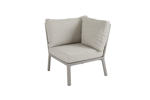 Brafab Samvaro High Eckmodul 79x79x94cm, Khaki-Sand, inkl. Kissen