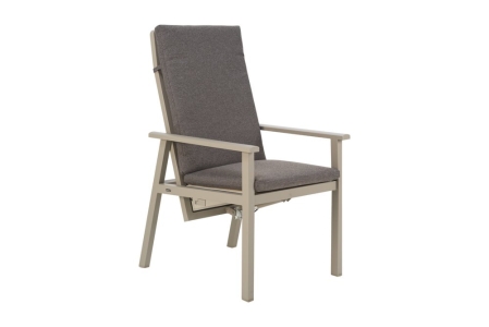 Brafab Samvaro Positionsstuhl mit hoher R&uuml;ckenlehne, Aluminium Khaki-Soft Dawn, R&uuml;cken verstellbar