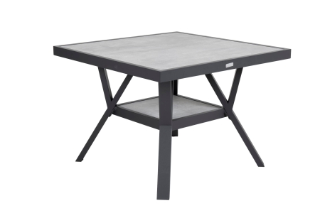 Brafab Samvaro High Loungetisch, Antrazit-Antrazit, 90x90x65cm