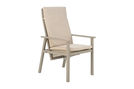 Brafab Samvaro Positionsstuhl hohe R&uuml;ckenlehne, Aluminium Khaki-Sand, R&uuml;cken verstellbar
