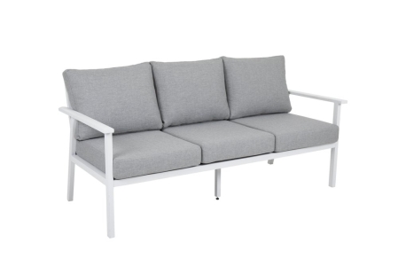 Brafab Samvaro High 3-Sitzer Sofa Wei&szlig;-Pearl grey