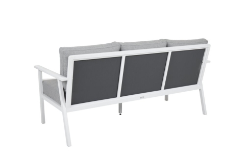 Brafab Samvaro High 3-Sitzer Sofa Wei&szlig;-Pearl grey