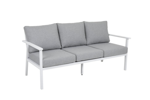 Brafab Samvaro High 3-Sitzer Sofa Wei&szlig;-Pearl grey