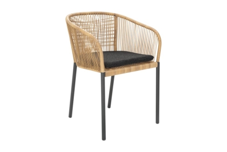 Brafab Delta Diningsessel, Anthrazit-Teddy Black