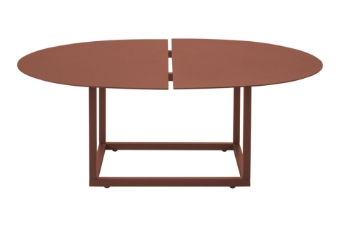 Brafab Olive Loungetisch 110x80x40cm, Aluminium, Zin Red