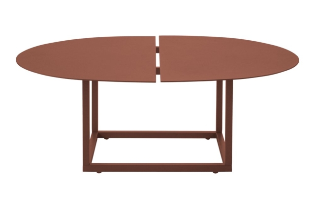 Brafab Olive Loungetisch 110x80x40cm, Aluminium, Zin Red